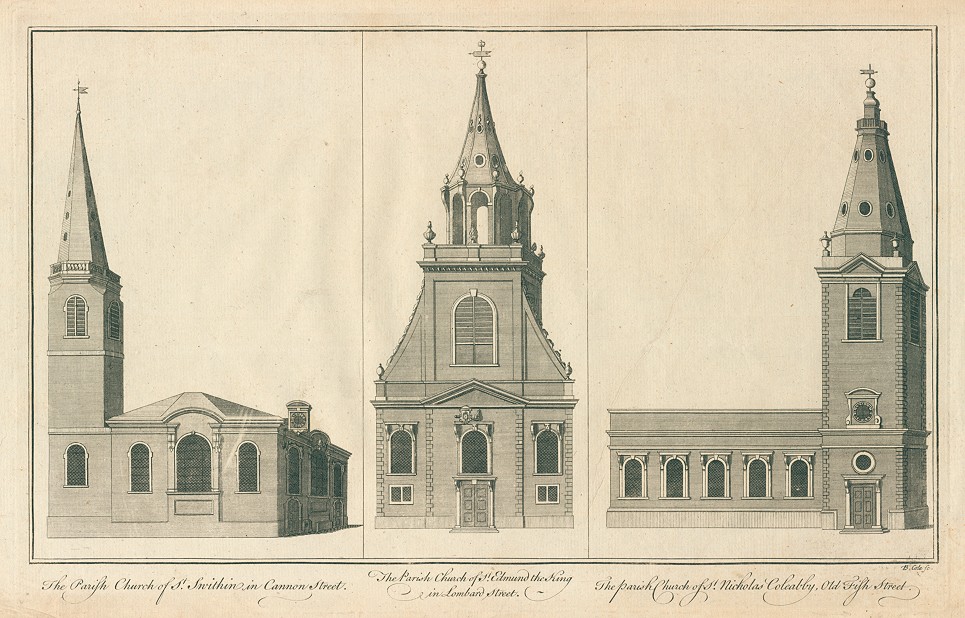 London, St.Swithen, St.Edmund the King and St.Nicholas, 1790