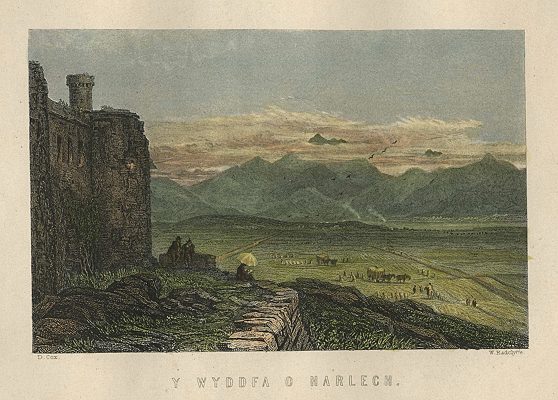 Wales, Y Wyddfa O Harlech, 1874