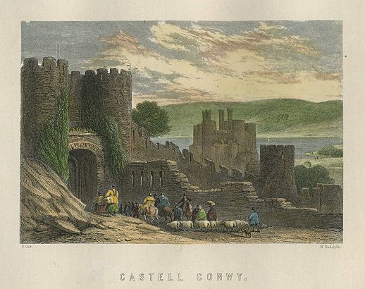 Wales, Castell Comwy, 1874