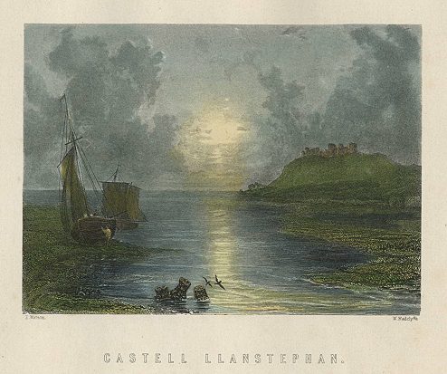 Wales, Castell Llanstephan, 1874