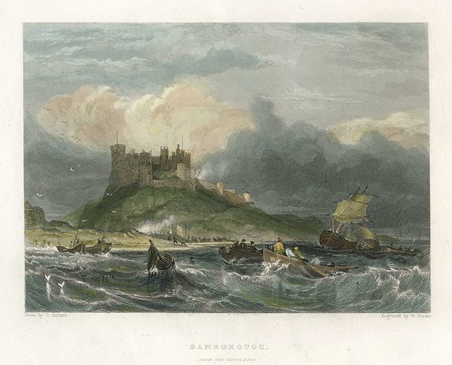 Northumberland, Bamborough Castle, 1842