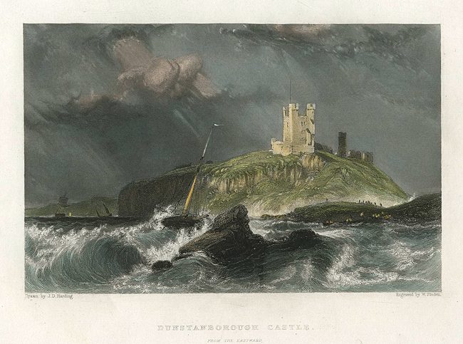 Northumberland, Dunstanborough Castle, 1842