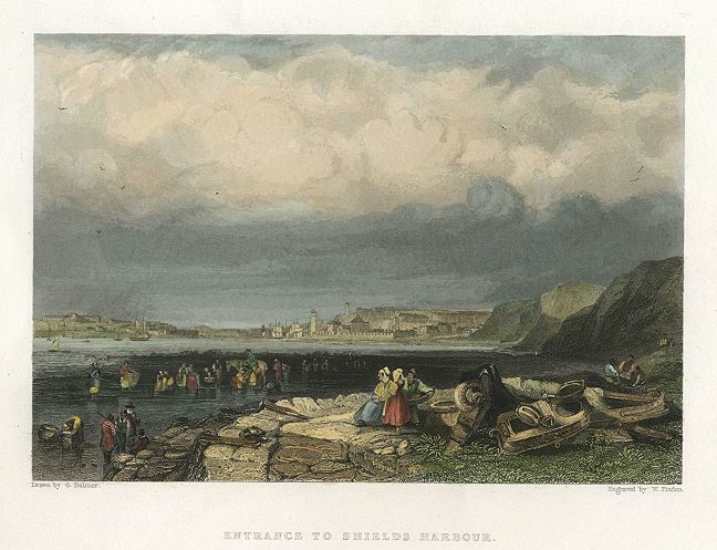 Co. Durham, Entrance to Shields Harbour, 1842