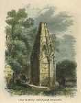 Gloucestershire, old Cross in Bisley Churchyard, 1873
