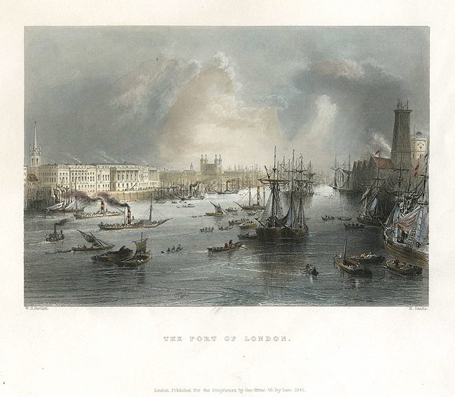 The Port of London, 1842