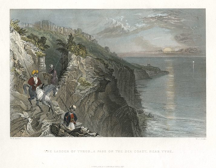 Lebanon, Ladder of Tyrus, near Tyre, 1837