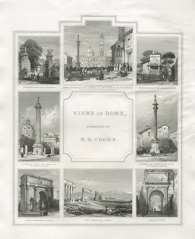 Italy, Rome, Views in Rome title page, 1840