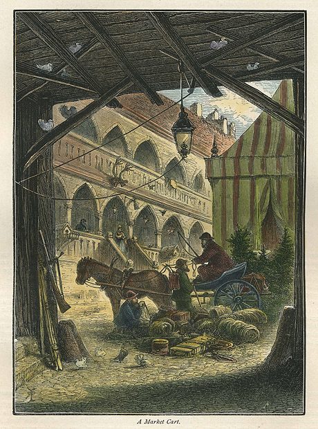 Norway, Market Cart in Christiania (Oslo), 1878