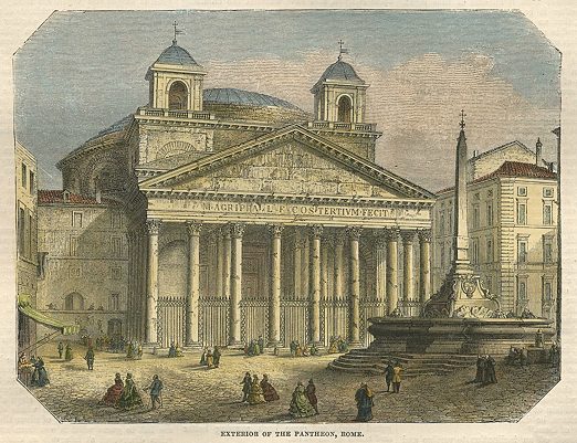 Italy, Rome, The Pantheon, 1868