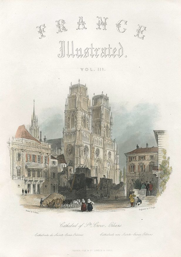 France, Orleans, Cathedral of St.Croix, 1840