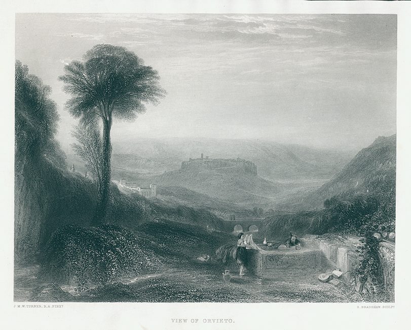 Italy, View of Orvieto, after Turner, 1864