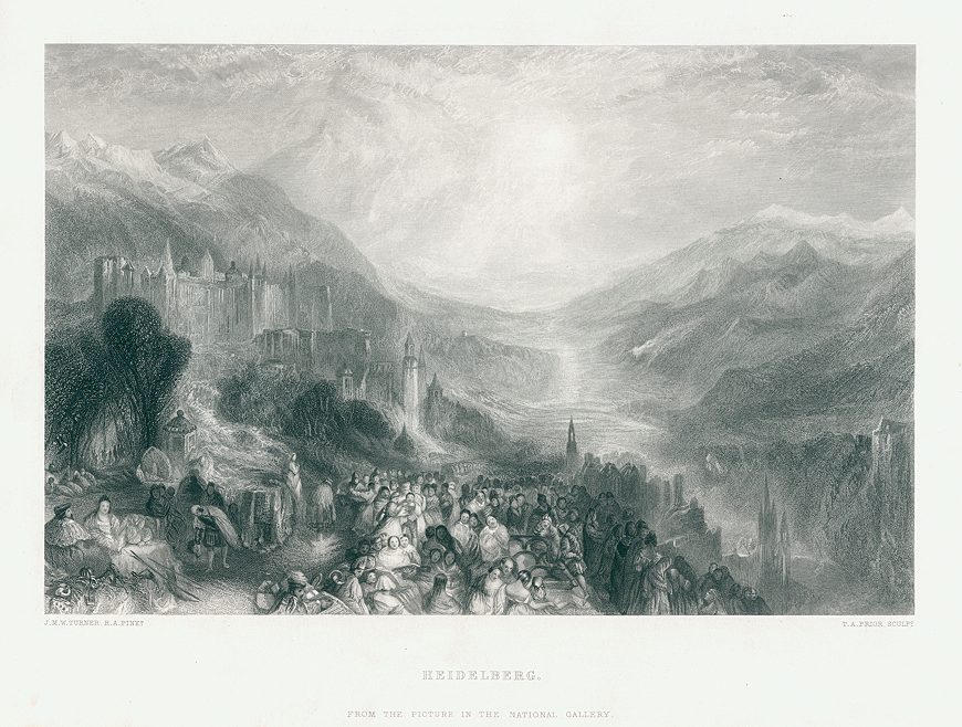 Germany, Heidelberg, after Turner, 1864