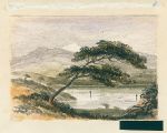 Lake District view, original chalk & watercolour, 1846
