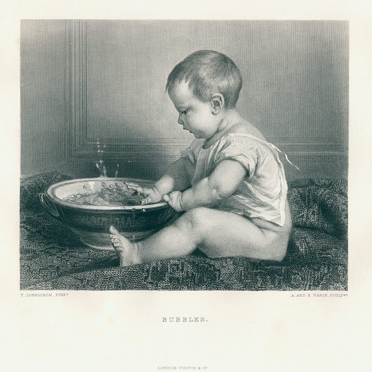 Bubbles (baby playing with water), 1874