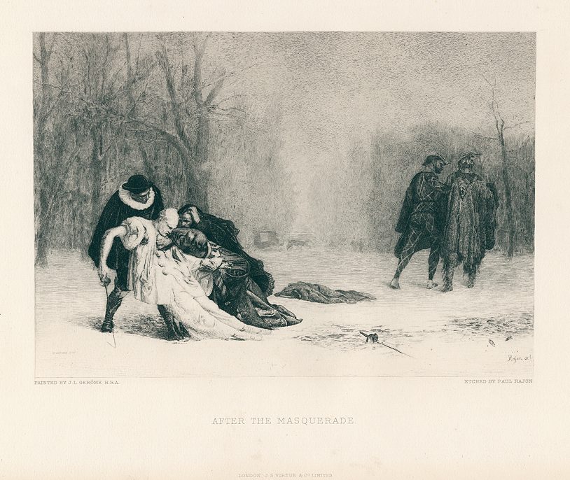 After the Masquerade, (duel), after J.L.Grme, 1884