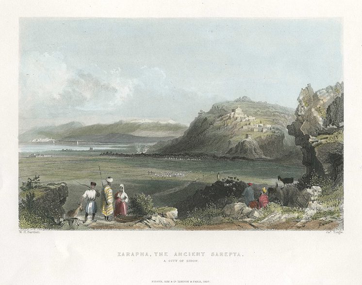 Lebanon, Zarapha, the ancient Sarepta of Sidon, 1837