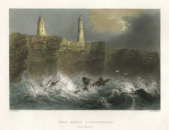 South Wales, Nass Sands Lighthouses, 1842