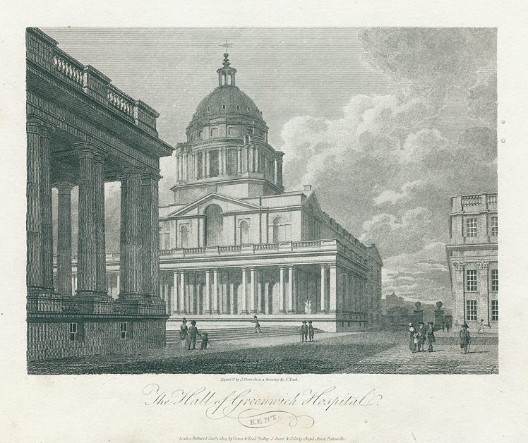 London, Hall of Greenwich Hospital, 1805