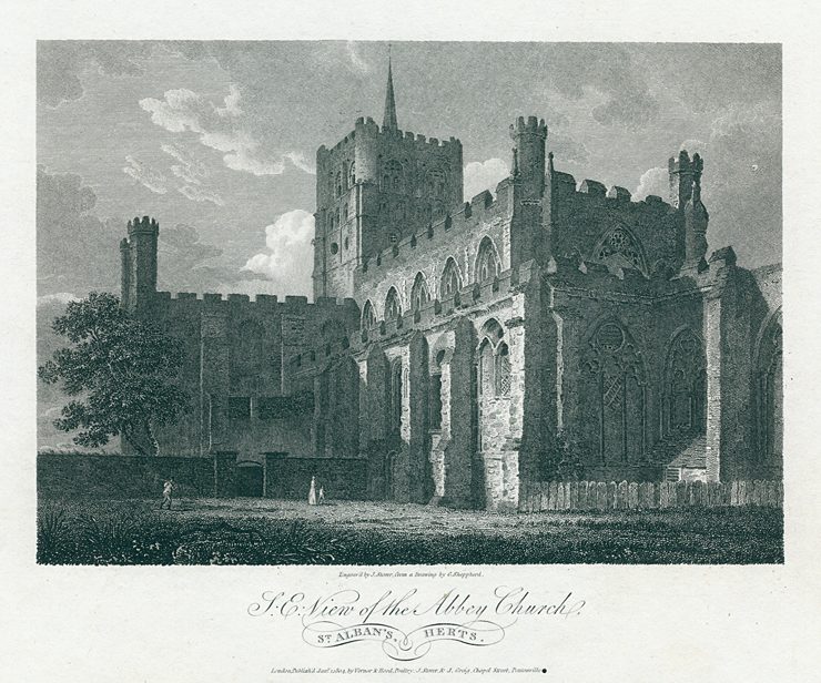 Hertfordshire, St.Alban's Abbey Church, 1805