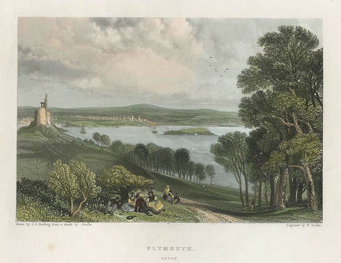 Devon, Plymouth view, 1842