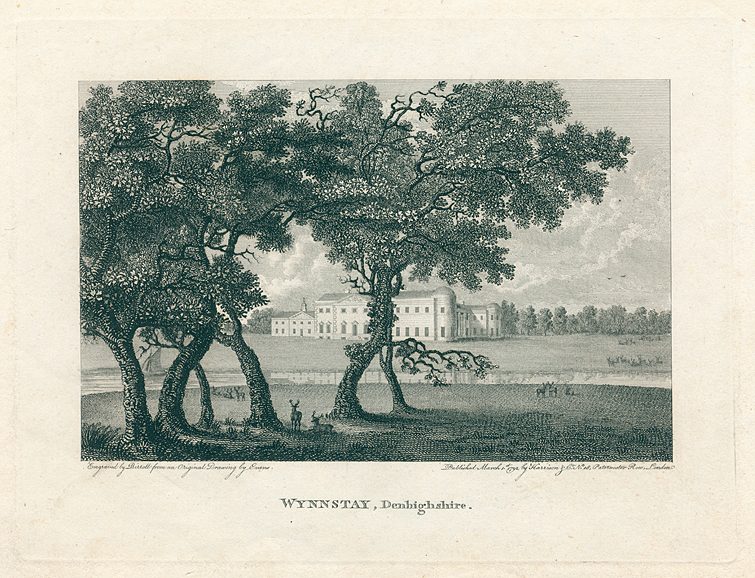 Wales, Denbighshire, Wynnstay Hall, 1792