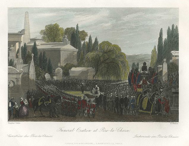 France, Paris, Funeral Oration at Pere-la-Chaise, 1844