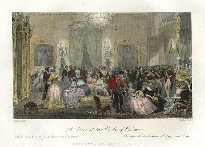 France, Paris, Soiree at Duke of Orleans, 1844