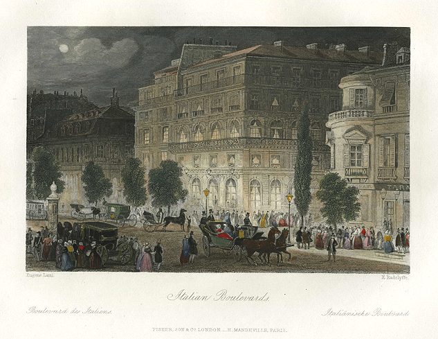 France, Paris, Italian Boulevards, 1844