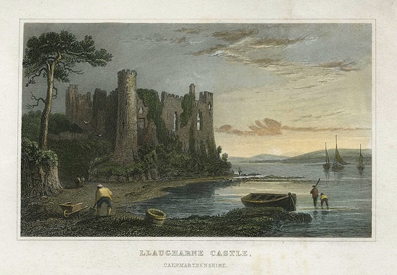 Wales, Laugharne Castle, 1830