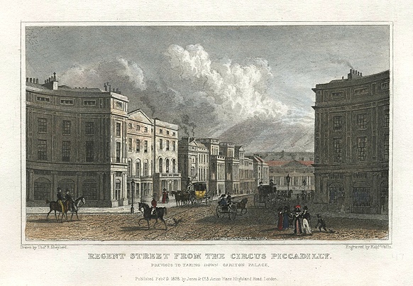 London, Regent Street from the Circus, Piccadilly, 1831