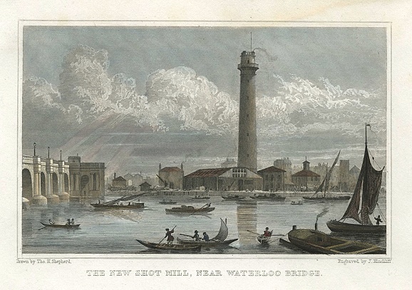 London, New Shot Mill, near Waterloo Bridge, 1831