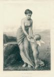 At the Fountain, engraving after Aubert, 1884