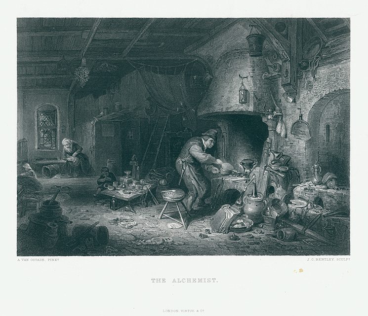 The Alchemist, after van Ostade, 1872