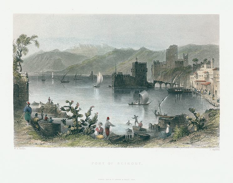 Lebanon, Beirut port, 1837