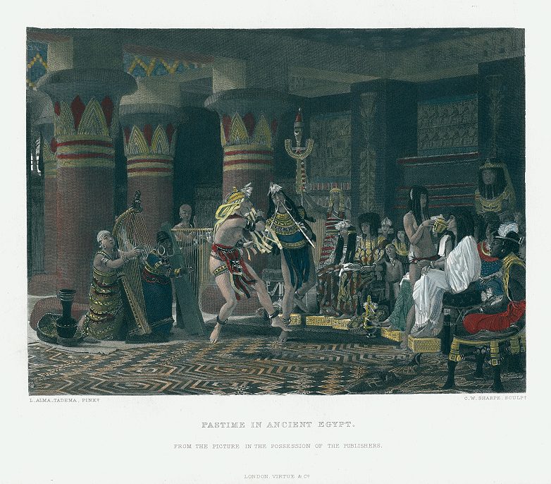 Pastime in Ancient Egypt, after Alma Tadema, 1874