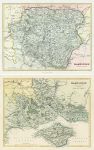 Hampshire, north and south divisions (2 maps), about 1850