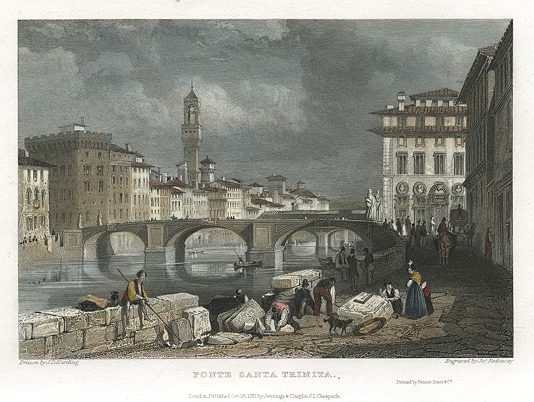 Italy, Florence, Ponte Santa Trinita, 1832