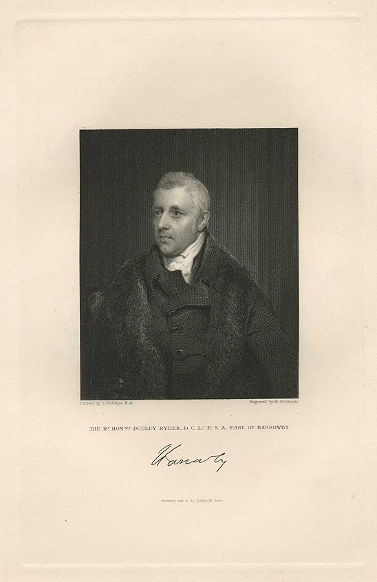 Dudley Ryder, Earl of Harrowby, 1845