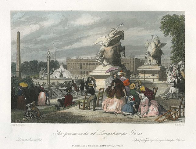 France, Paris, Promenade of Longchamps, 1844