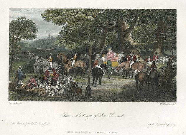 France, near Paris, Meeting of the Hounds, 1844