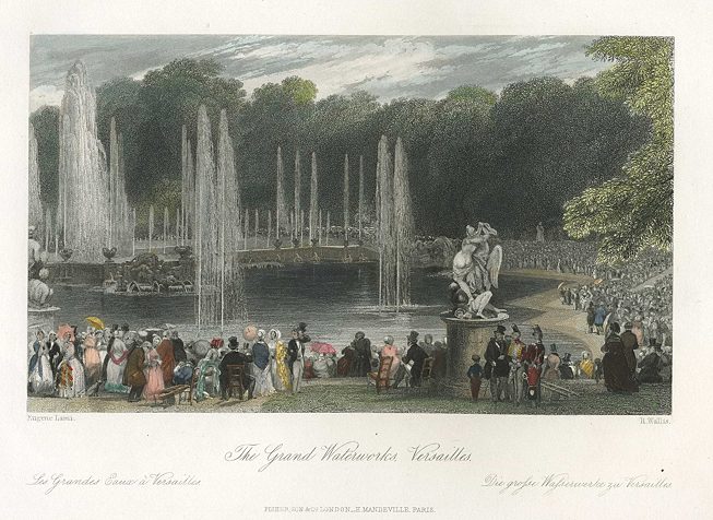 France, Paris, Grand Waterworks at Versailles, 1844