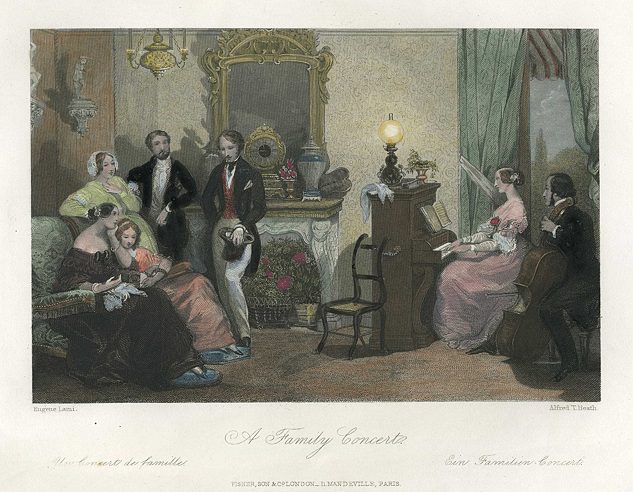 France, Paris, A Family Concert, 1844