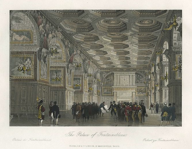 France, Paris, Fontainbleau interior, 1844