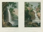 Wales, Brecknockshire, Falls of the Hepste, (2 views), 1830