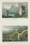 London, Hammersmith & New London Bridges, 2 views, 1831