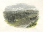 Bedfordshire, Leighton Buzzard, with early steam train, 1856