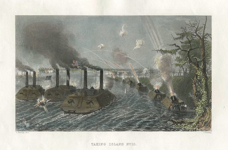 USA, Civil War, Taking Island No.10, 1863