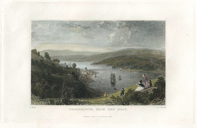 Devon, Teignmouth from the Ness, 1845