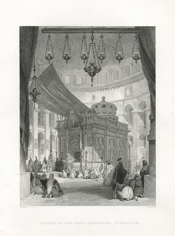 Holy Land, Jerusalem, Church of the Holy Sepulchre, 1837