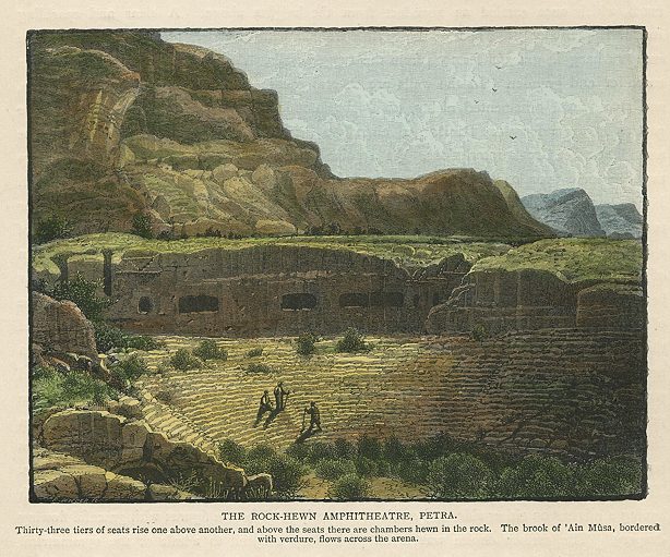 Holy Land, Petra, Amphitheatre, 1875